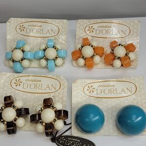 Vintage D'orlan Clip On Earrings